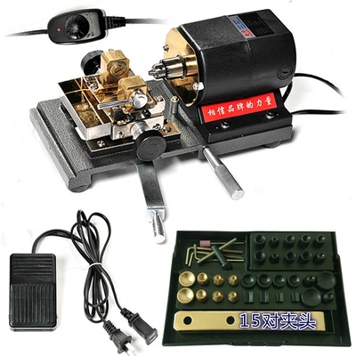 家用台式小型手工玉石佛珠珠子钻孔机器文玩打孔器电动珍珠打孔机