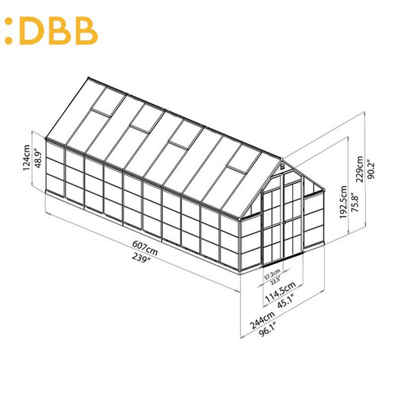 大型温室蔬菜植物种植花房 铝合金户外种植PC中空阳光板园林暖房
