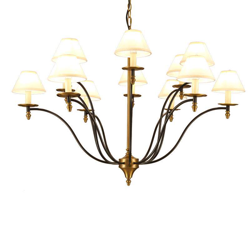 简欧式现代简约大气铁艺灯复古简约客厅吊灯卧室美式别墅艺术吊灯