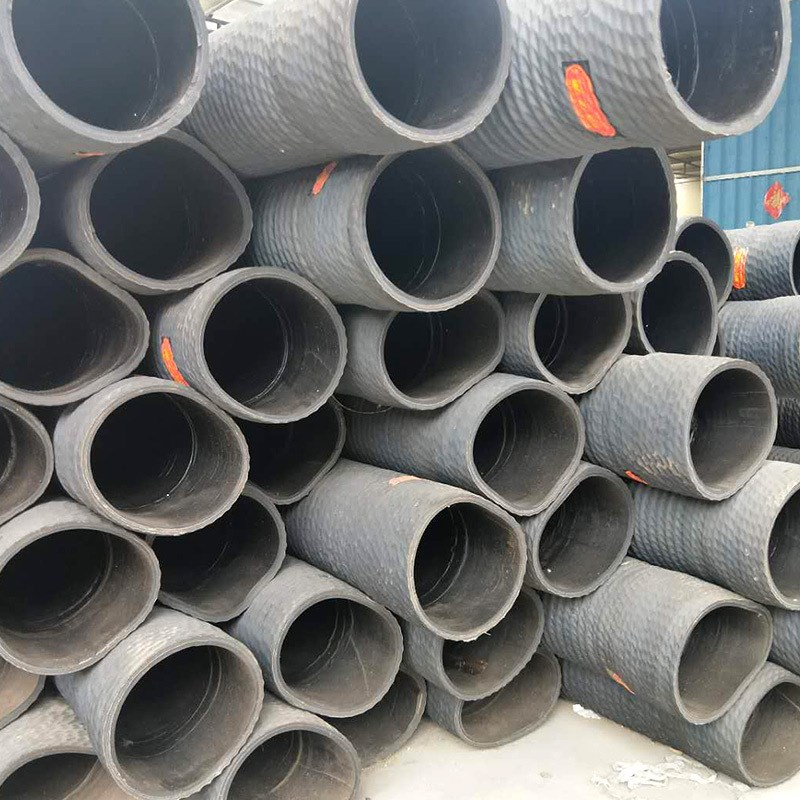 大口径高压胶管钢丝骨架橡胶管吸排水黑胶管矿用耐磨抽沙管