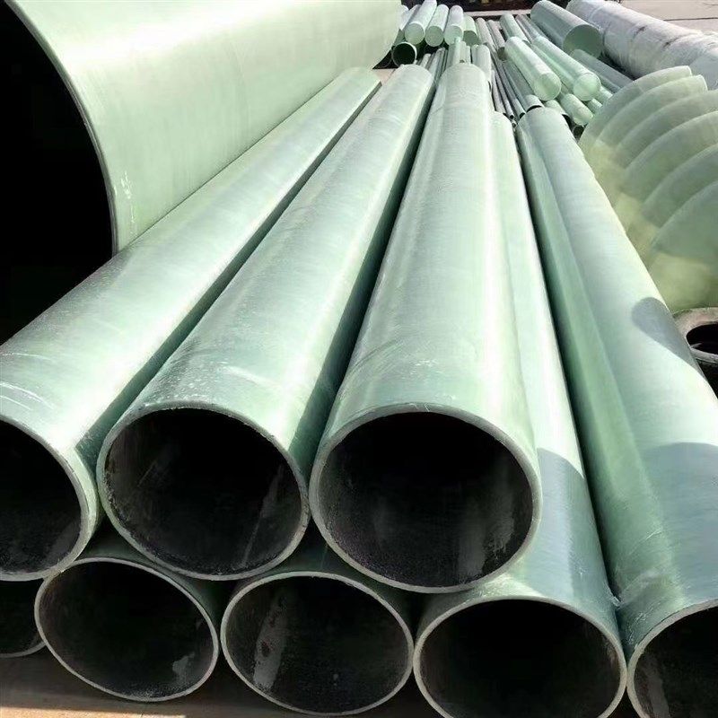 玻璃钢夹砂通风除臭管道 大口径烟囱污水管FRP脱硫塔净化塔排水管