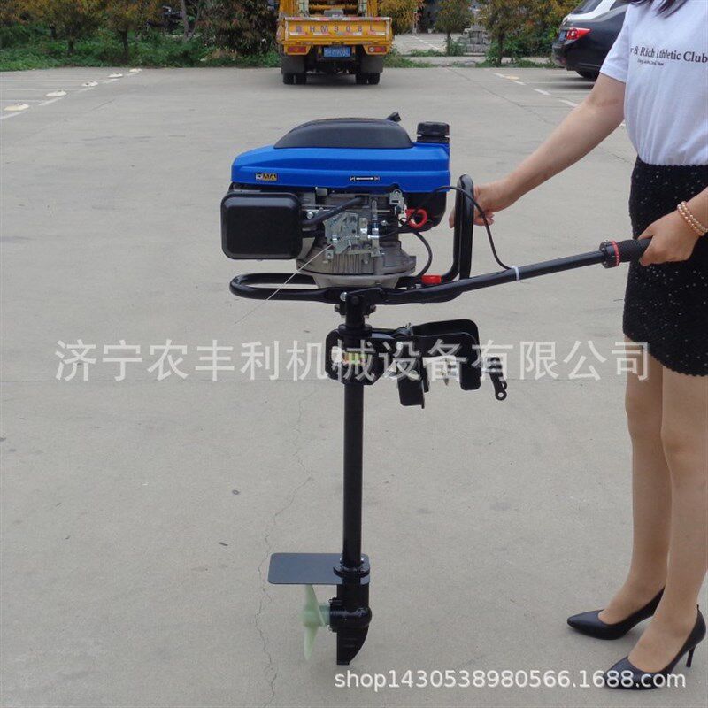铁船玻璃船挂桨机四冲程汽油船挂机渔船尾挂机专为小型渔船设计