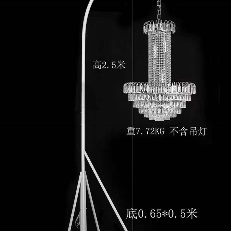 新款婚庆路引灯水晶吊灯婚礼冰条引路灯铁艺架子布置装饰道具