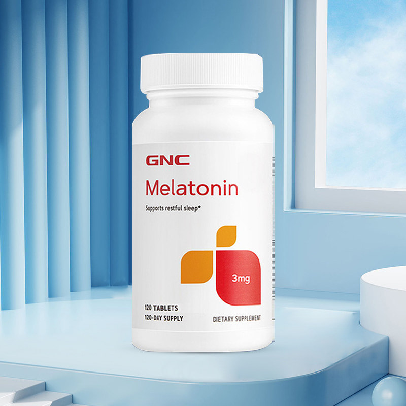 GNC健安喜褪黑素睡眠片安瓶退黑素3mg*120片正品保健品美国进口