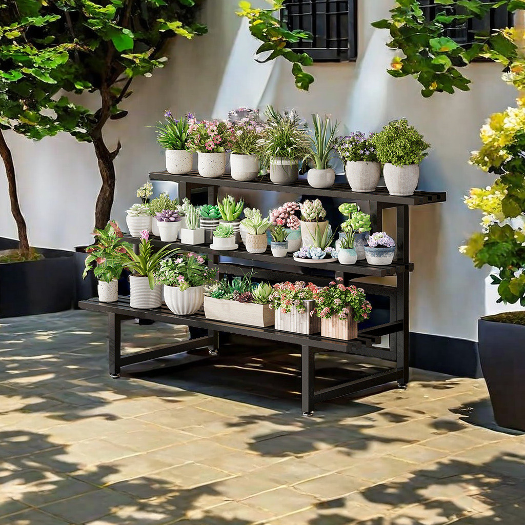 不锈钢花架置物架阳台户外庭院室外花架子防水防晒2024铁艺多层