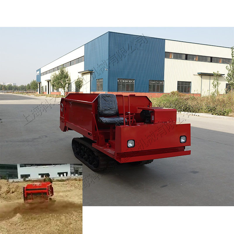 小型履带自走式撒粪车复杂地形牛羊粪抛粪机复杂地形牛羊扬粪车