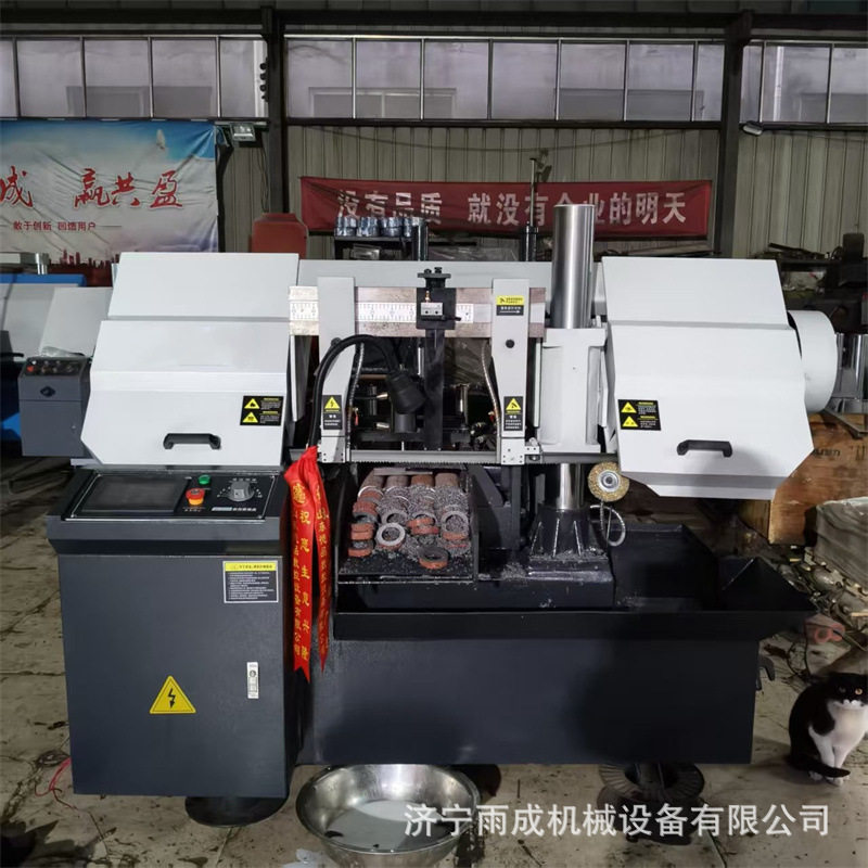卧式金属钢管带锯床GB4250整捆螺纹钢锯切机数控液压龙门锯床