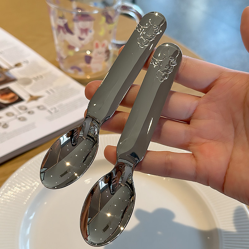 宝宝吃饭餐勺!高于304不锈钢勺子儿童饭勺汤匙吃水果蛋糕甜品勺,婴童用品,儿童勺,淘宝优惠券,粉丝福利购,淘宝优惠卷