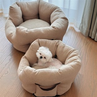 深度睡眠狗窝猫窝提手窝两用毛绒加绒加厚狗沙发宠物床垫子软窝新