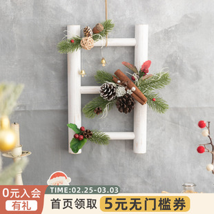 阿楹 圣诞主题摆件装饰咖啡店橱窗拍照场景布置桌子吊灯饰小礼品