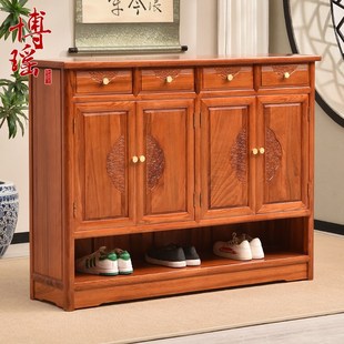 香樟木原木实木放鞋 储物 柜防虫除臭玄关柜家用门口两三四门新中式
