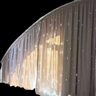 民宿尖顶窗帘定制拱形窗帘单边弧形别墅阁楼三角窗户窗帘