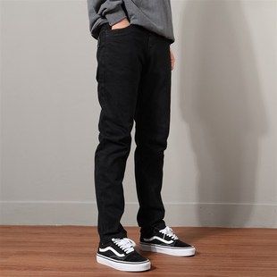 纯黑色春秋款牛仔裤男装直筒微弹修身不紧身男款宽松简约百搭男裤