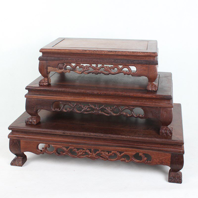 昊林轩 鸡翅木炕桌 炕几 鸡翅木小炕几 摆件底座 茶具座