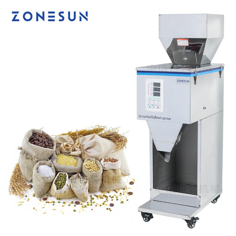 ZONESUN 大容量灌装分装机10-999五谷颗粒颗粒粉末家用小型灌装机
