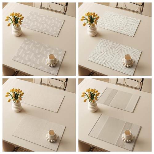 侘寂风西餐垫防水防油餐盘垫免洗皮革餐桌隔热垫子轻奢高级感杯垫