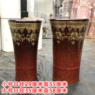 细高型陶瓷花盆大号高筒金钱树发财树室内外客厅落地花盆特价包邮