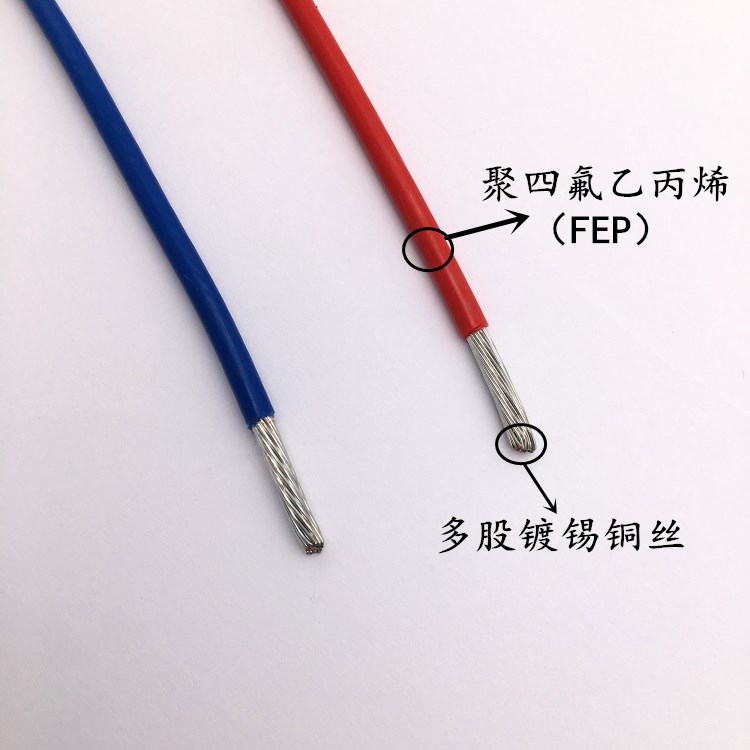 国标铁氟龙镀锡铜芯耐高温线地感线圈道闸线0.3/0.5/0.75/1/2平方