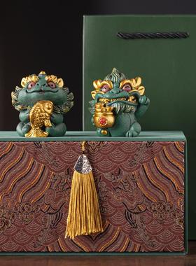 新中式瑞兽祝福状元探花送考生学生小众精致礼品书房桌面装饰摆件