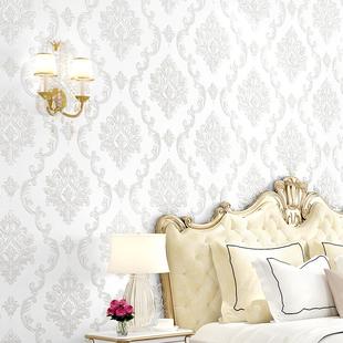 大花墙纸家用奢华卧室房间客厅无纺布2024新款 加厚欧式 非自粘壁纸