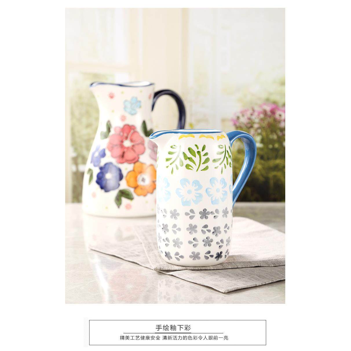 欧式大容量耐高温陶瓷冷水壶泡茶热水壶果茶大茶壶家用储水冷水壶,餐饮具,冷水壶,淘宝优惠券,粉丝福利购,淘宝优惠卷