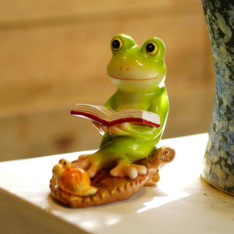 桌面青蛙手机平板支架办公书桌可爱摆件花园微景观造景装饰品礼物,家居饰品,装饰摆件,淘宝优惠券,粉丝福利购,淘宝优惠卷