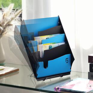 票据收纳盒抽屉挂式银行票证资料架快递单盒黑色办公桌单据整理架