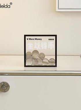 日进斗金创意摆件乔迁新居客厅玄关办公室装饰品开业礼物