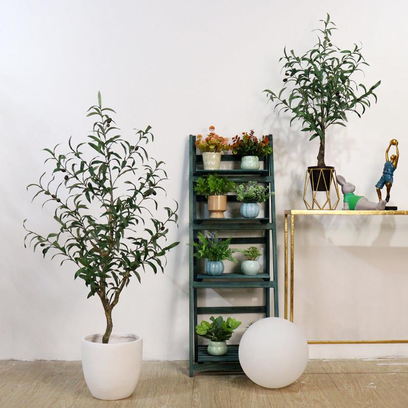 北欧i装ns彷真绿色室植LAQ物盆橄榄树栽落地大型假植物摆件内家居