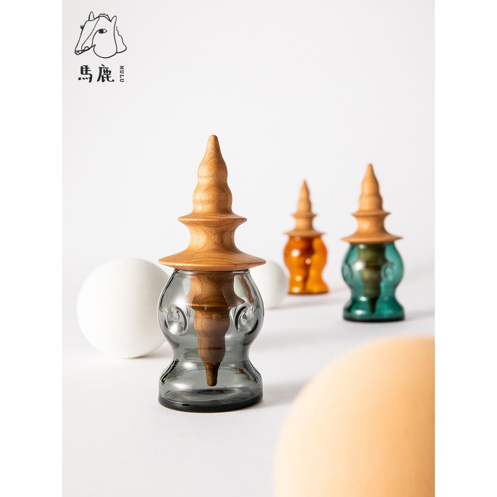 鹿三DXQ潭印月香创薰摆件杭州西散香器马木质扩香器湖创意小众文