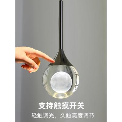 式极简卧室床头北吊灯现代简约控声KFT触摸欧高级感创意意月球小
