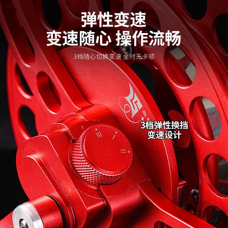 胜KYO利新款三档轮x6变专业款风筝速轮合金可换铝备盘碟刹六导过