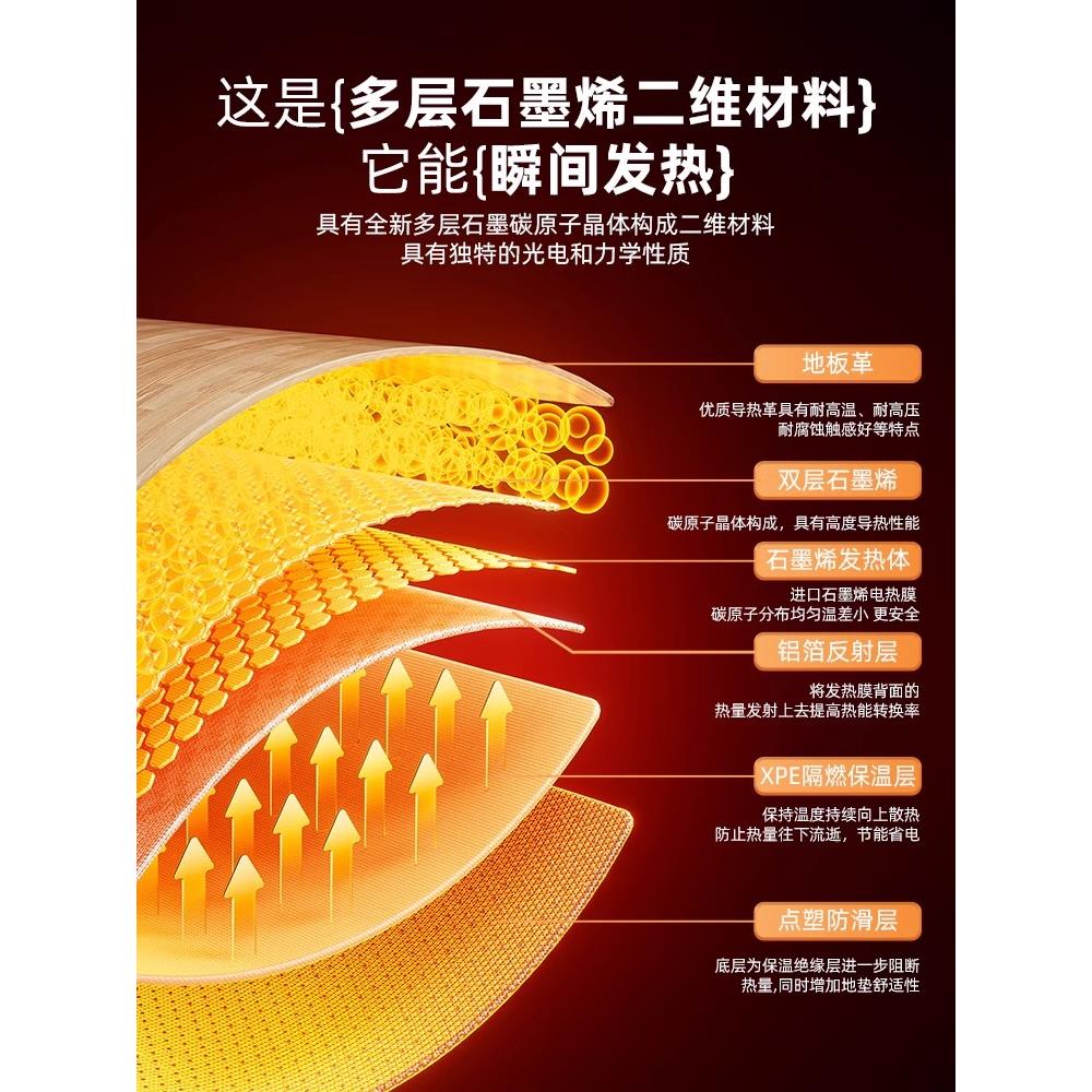 地【加!k姐双11】三暖润石墨烯碳晶电热发购JU-061热地暖垫顺加