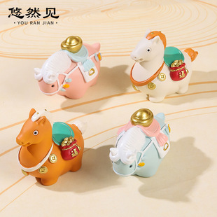 饰洛阳旅游文创礼品博物馆树脂摆件 古风国潮唐三彩创意礼物桌面装