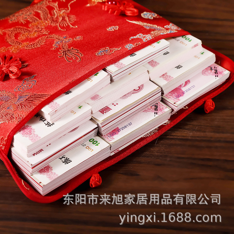 3万--6万结婚红包婚庆用品创意利是封袋锦缎万元布艺红包