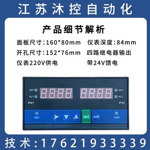 智能通道输入显示控制光柱测控仪温度压力液位显示