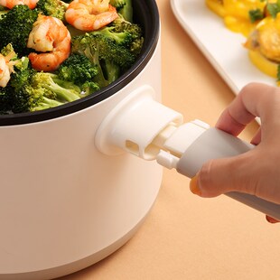 小浣熊电煮锅多功能蒸煮一体宿舍泡面小型分体式一2人小火锅家用