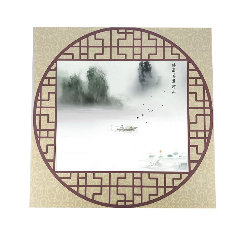中裱边框彩色卡纸方形圆面硬卡纸水粉素描彩铅绘画纸
