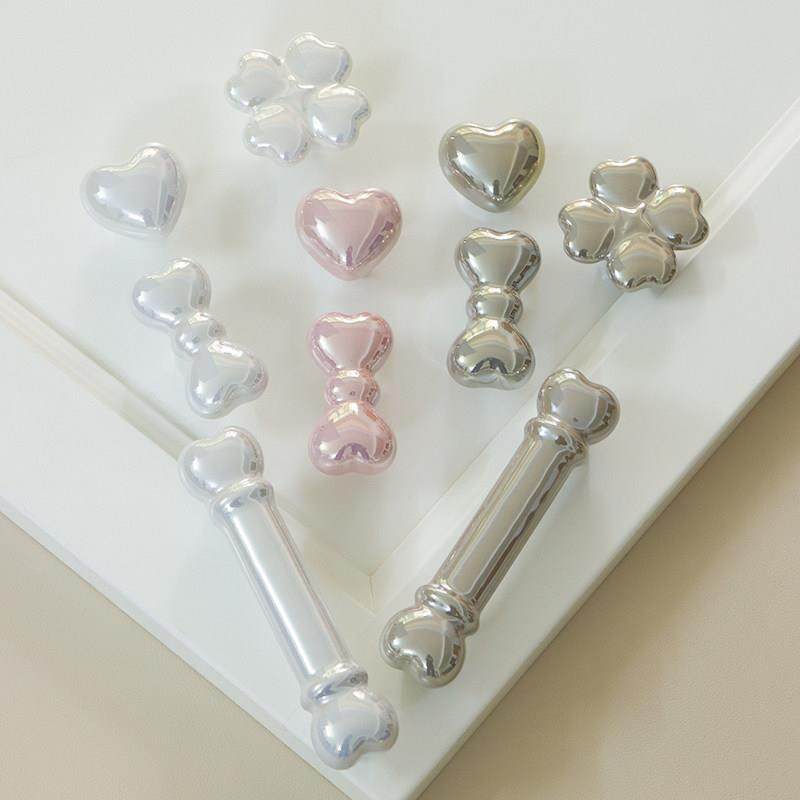 可爱法式柜门拉手卡通珍珠陶瓷衣柜抽屉把手女孩儿童蝴蝶结高级感,基础建材,小拉手,淘宝优惠券,粉丝福利购,淘宝优惠卷