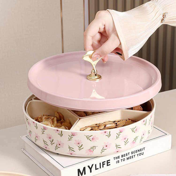 干果盘客厅家用2025新款特别好看的新年分格过年密封零食糖果盒,餐饮具,果盆/果盘/果篮,淘宝优惠券,粉丝福利购,淘宝优惠卷