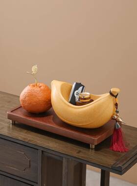 办公室工位桌面饰招财成16899889交件摆橙蕉店铺玄装关公司迁乔开