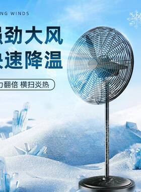 长城工业电风扇强落地扇大功风率牛角扇壁挂式除甲醛力大60790力