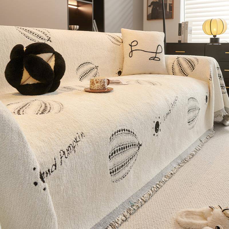 秋冬03季高感沙发巾雪尼沙尔发盖布四季通用防猫抓沙沙发套罩发级