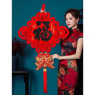 高端大气客厅中国结挂件号小挂壁挂玄关2026马年年饰新大87064春