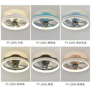摇头吸顶风灯卧室房间带主灯电风扇一体家用简约代现扇餐AOSIBANG