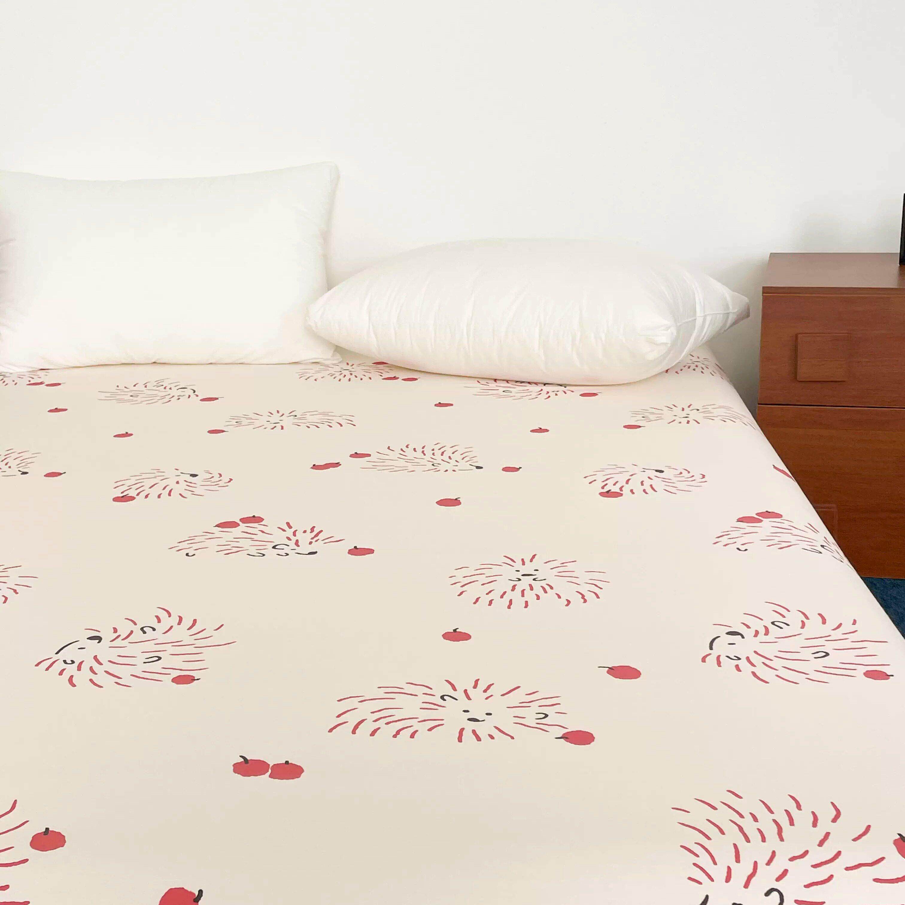 刺猬与约果实 小众原创60S长绒棉单床笠简单件日系10床0%全棉CLV