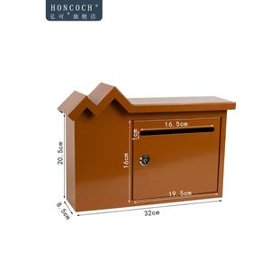 用简约信报箱室内外挂墙小家区信件报纸投邮HC M01筒带锁意见箱诉