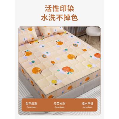 针织面料夹床笠单件垫棉加厚席梦思njd-0055保护防滑床套全套包可
