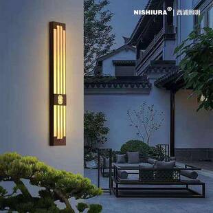 户外壁灯防水新中式外墙灯不锈钢别墅仿云石花园庭院灯led灯家用