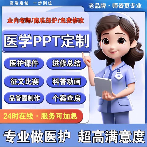 代写医学护理ppt课件个案查房医疗品管圈代制作pdca项目医学总结